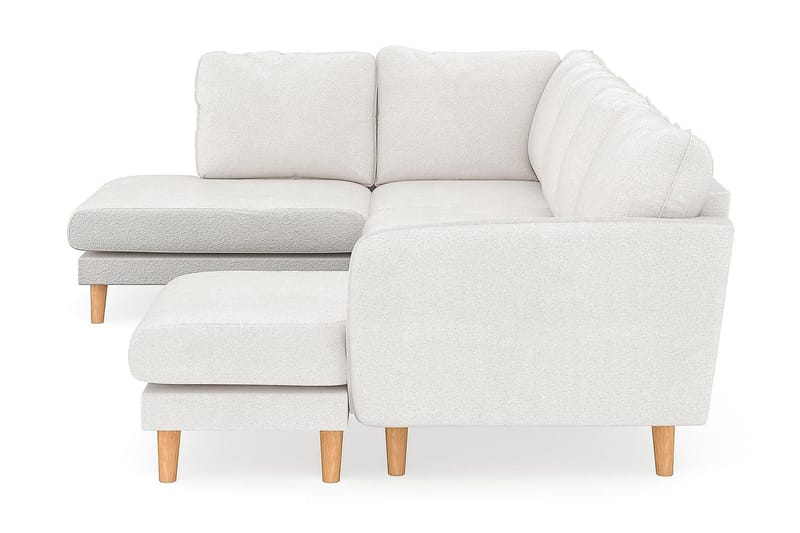 Trend Lyx 4-sits Vänstervänd U-formad Soffa med Divan och Schäslong i Bouclé - Vit - Products - Möbler - Soffa - U-soffa