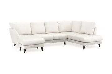Trend Lyx 4-sits Vänstervänd U-formad Soffa med Divan och Schäslong i Bouclé - Vit - Products - Möbler - Soffa - U-soffa