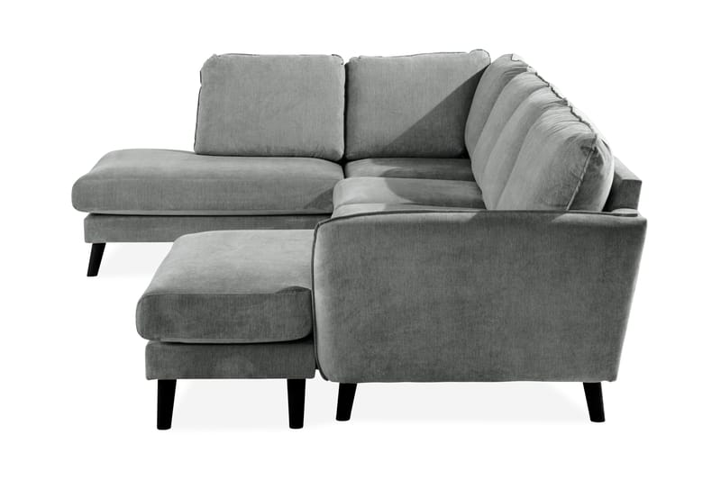 Trend Lyx 4-sits Vänstervänd U-formad Soffa med Divan och Schäslong i Tyg - Grå - Products - Möbler - Soffa - U-soffa
