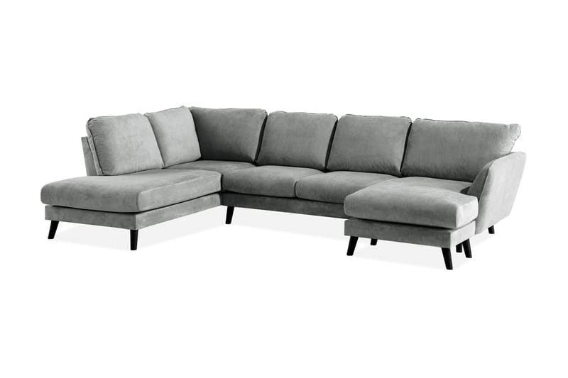 Trend Lyx 4-sits Vänstervänd U-formad Soffa med Divan och Schäslong i Tyg - Grå - Products - Möbler - Soffa - U-soffa