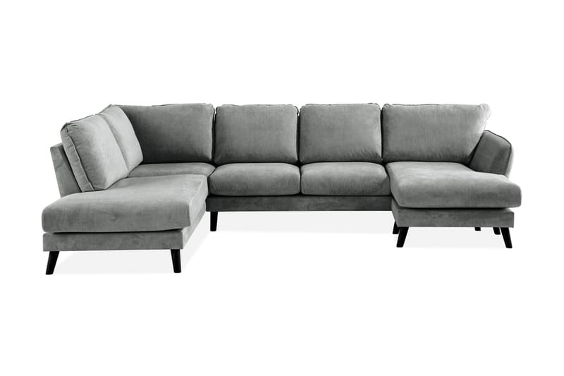 Trend Lyx 4-sits Vänstervänd U-formad Soffa med Divan och Schäslong i Tyg - Grå - Products - Möbler - Soffa - U-soffa