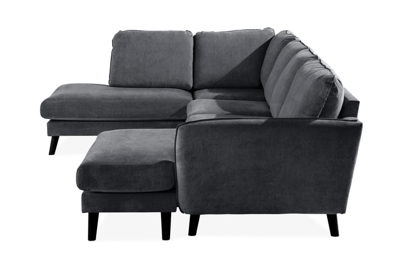 Trend Lyx 4-sits Vänstervänd U-formad Soffa med Divan och Schäslong i Tyg - Mörkgrå - Products - Möbler - Soffa - U-soffa