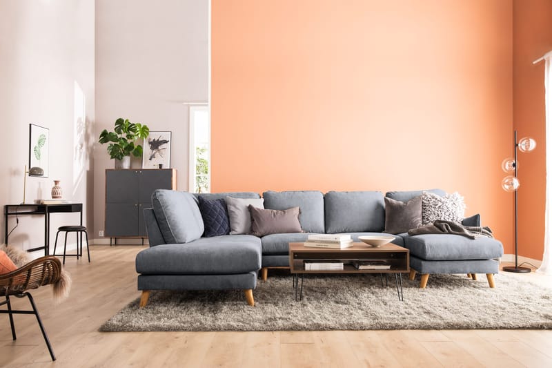 Trend Lyx U-soffa med Divan Höger - Mörkgrå/Ek - Products - Möbler - Soffa - U-soffa