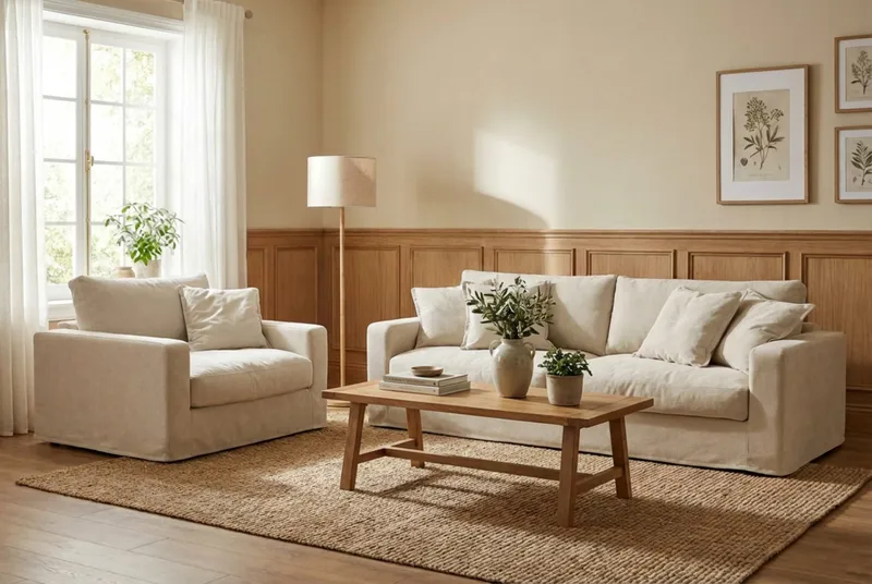 Valencia Extra Djup 3-sits soffa + fåtölj med avtagbar och tvättbar klädsel - Beige - Products - Möbler - Soffa - Soffgrupp