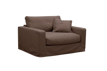 Valencia Extra Djup 3-sits soffa + fåtölj med avtagbar och tvättbar klädsel - Mörkbrun - Products - Möbler - Soffa - Soffgrupp