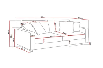 Valencia Extra Djup 3-sits Soffa - Offwhite - Products - Möbler - Soffa - 3 sits soffa