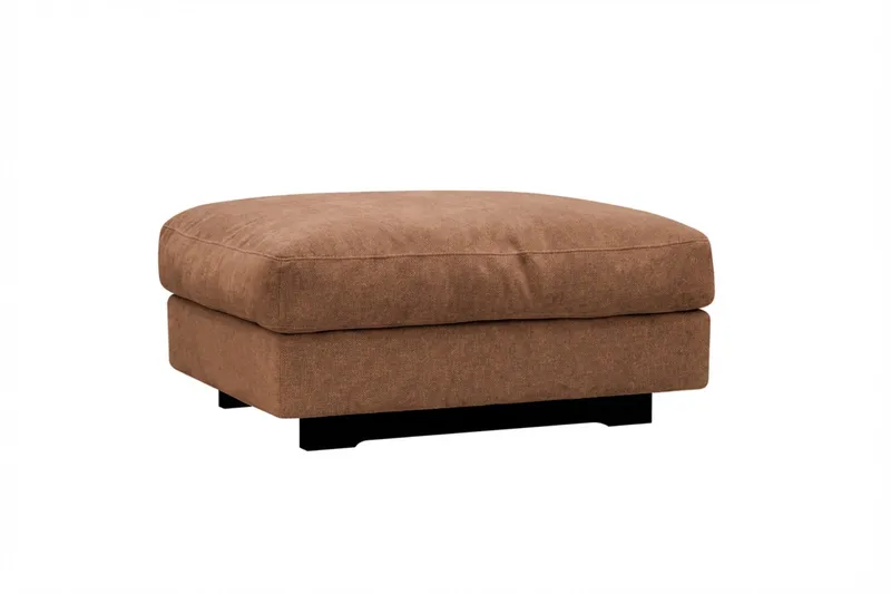 Valencia Soffgrupp Extra Djup 3-sits Soffa + Fotpall i Chenille - Rostbrun - Products - Möbler - Soffa - Hörnsoffa