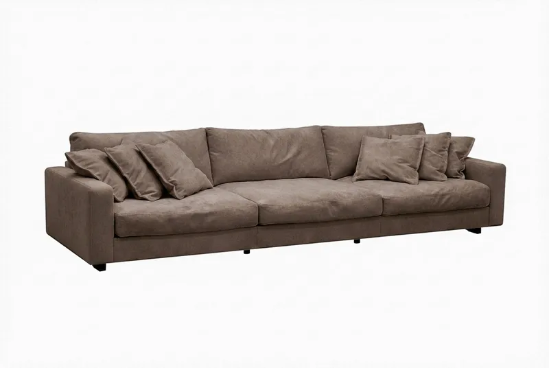 Valencia Soffgrupp Extra Djup 5-sits Soffa + Fåtölj i Chenille - Mörkbrun - Products - Möbler - Soffa - Soffgrupp