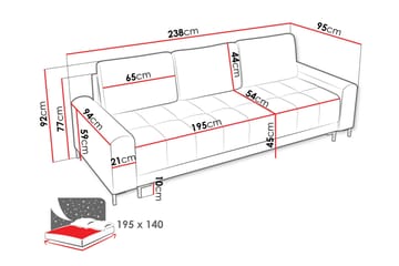 Vilshult Soffa 3-sits - Vit - Products - Möbler - Soffa - 3 sits soffa
