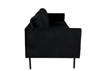 Zoom 3-sits Soffa Sammet - Svart - Products - Möbler - Soffa - 3 sits soffa