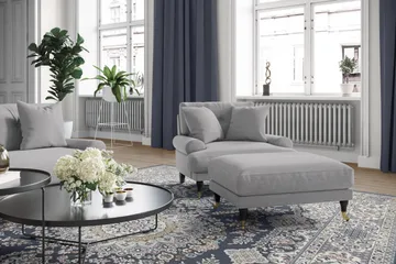 Andrew Loveseat - Ljusgrå/Krom - Products - Möbler - Fåtölj & stolar - Fåtölj