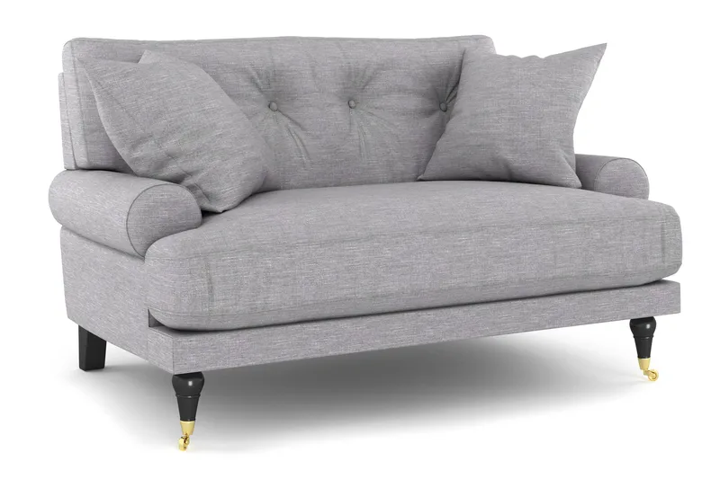 Andrew Loveseat - Ljusgrå/Mässing - Products - Möbler - Fåtölj & stolar - Fåtölj