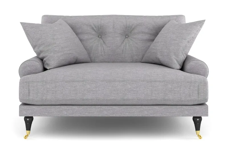 Andrew Loveseat - Ljusgrå/Mässing - Products - Möbler - Fåtölj & stolar - Fåtölj