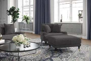 Andrew Loveseat - Mörkgrå/Krom - Products - Möbler - Fåtölj & stolar - Fåtölj