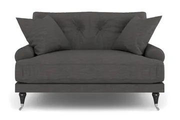 Andrew Loveseat - Mörkgrå/Krom - Products - Möbler - Fåtölj & stolar - Fåtölj