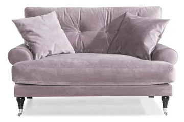 Andrew Loveseat Sammet - Lila/Krom - Products - Möbler - Fåtölj & stolar - Fåtölj