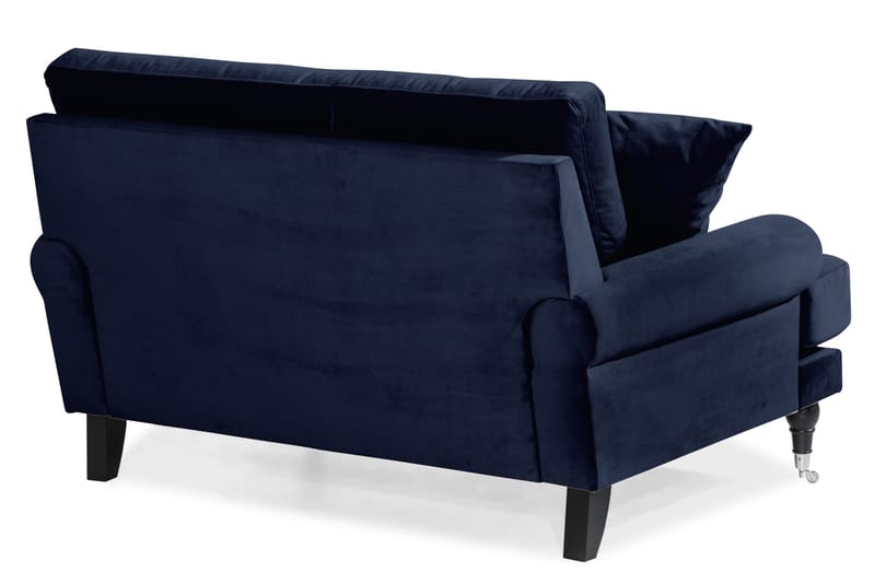 Andrew Loveseat Sammet - Midnattsblå/Krom - Products - Möbler - Fåtölj & stolar - Fåtölj