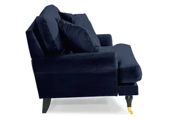 Andrew Loveseat Sammet - Midnattsblå/Mässing - Products - Möbler - Fåtölj & stolar - Fåtölj