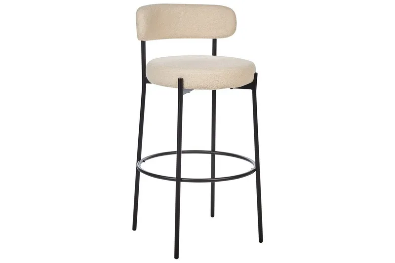 Barstol Allison set om 2 Beige-Svart - Beige-Svart - Products - Möbler - Fåtölj & stolar - Barstol & barpall