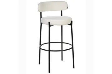 Barstol Allison set om 2 Vit-Svart - Vit-Svart - Products - Möbler - Fåtölj & stolar - Barstol & barpall