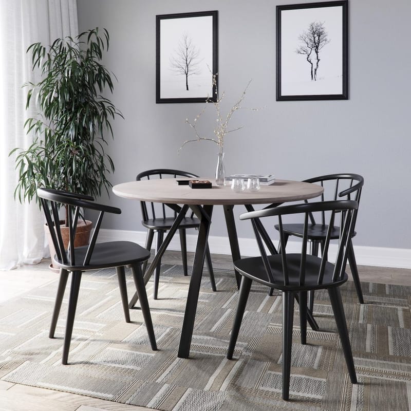 Dalsland Karmstol - Svart - Svart - Products - Möbler - Fåtölj & stolar - Matstol & köksstol