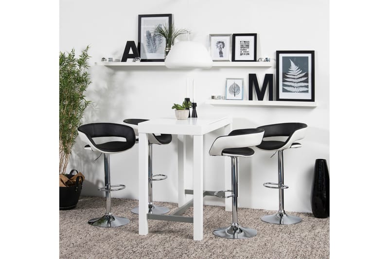 Elsita Barstol - Svart/Vit - Products - Möbler - Fåtölj & stolar - Barstol & barpall