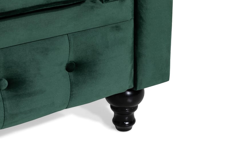 Chesterfield Lyx Stor skön djup sammetsfåtölj - Fåtölj till vardagsrum - Mörkgrön Sammet - Products - Möbler - Fåtölj & stolar - Fåtölj - Chesterfield fåtölj