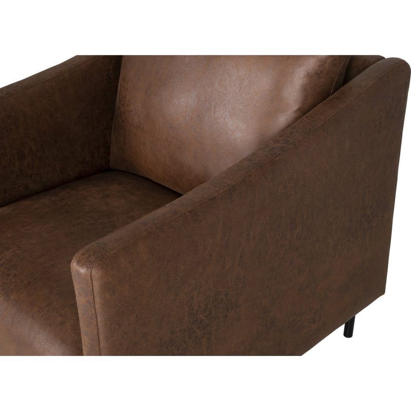 Fåtölj brunt vintage - Brunt ecoläder - Products - Möbler - Fåtölj & stolar - Fåtölj - Clubfåtölj