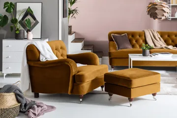 Howard Riviera Sammetsfåtölj - Amber - Products - Möbler - Fåtölj & stolar - Fåtölj - Howard fåtölj