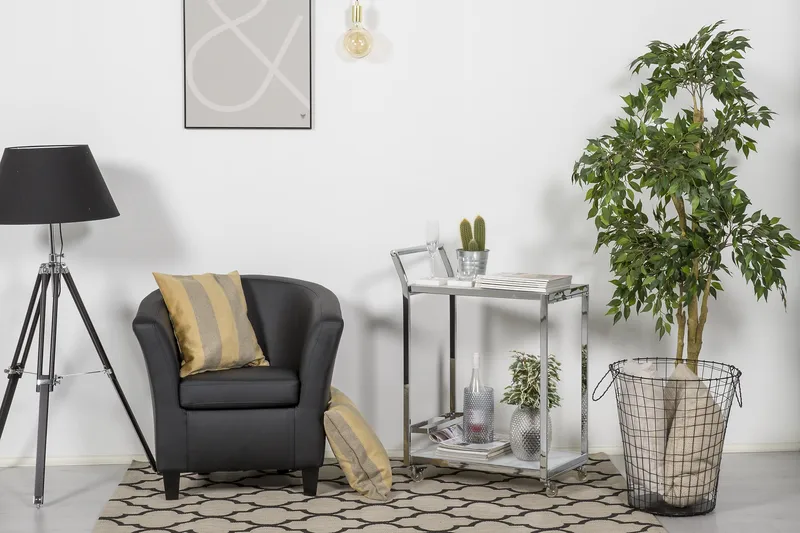 Vegas Clubfåtölj Konstläder - Svart - Products - Möbler - Fåtölj & stolar - Fåtölj - Skinnfåtölj & läderfåtölj