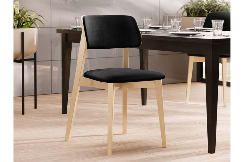 Ferrara Matstol - Svart/Beige - Products - Möbler - Fåtölj & stolar - Matstol & köksstol