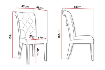 Garvin Matstol - Rosa/Svart - Products - Möbler - Fåtölj & stolar - Matstol & köksstol
