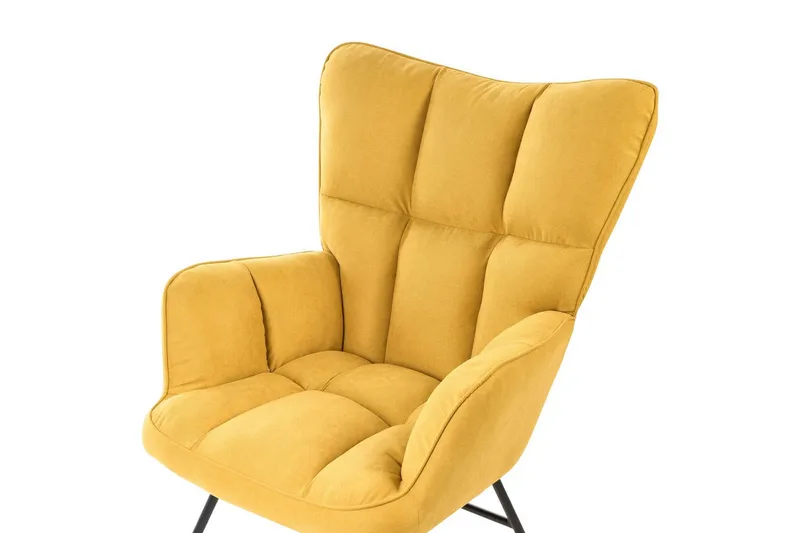 Gungstol Oulu - Gult, svart, ljust trä - Products - Möbler - Fåtölj & stolar - Fåtölj