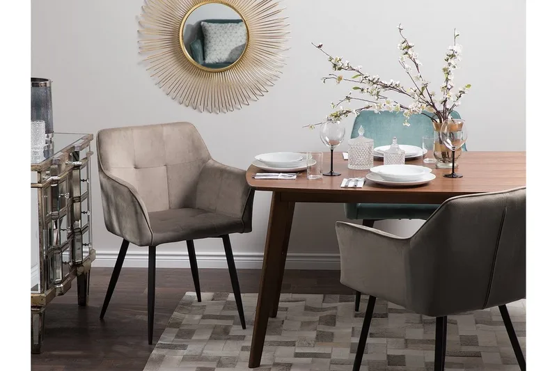 Jasmin Stol Set Om 2 St - Beige - Products - Möbler - Fåtölj & stolar - Karmstol