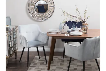 Jasmin Stol Set Om 2 St - Grå - Products - Möbler - Fåtölj & stolar - Karmstol