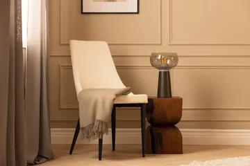 Leone Matstol - Svart/Beige - Products - Möbler - Fåtölj & stolar - Matstol & köksstol