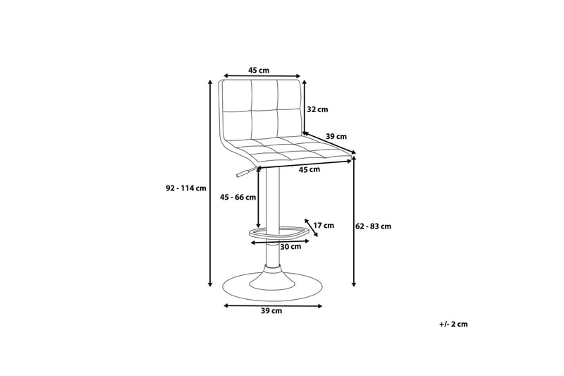 Marion Barstol 45 cm - Beige - Products - Möbler - Fåtölj & stolar - Barstol & barpall