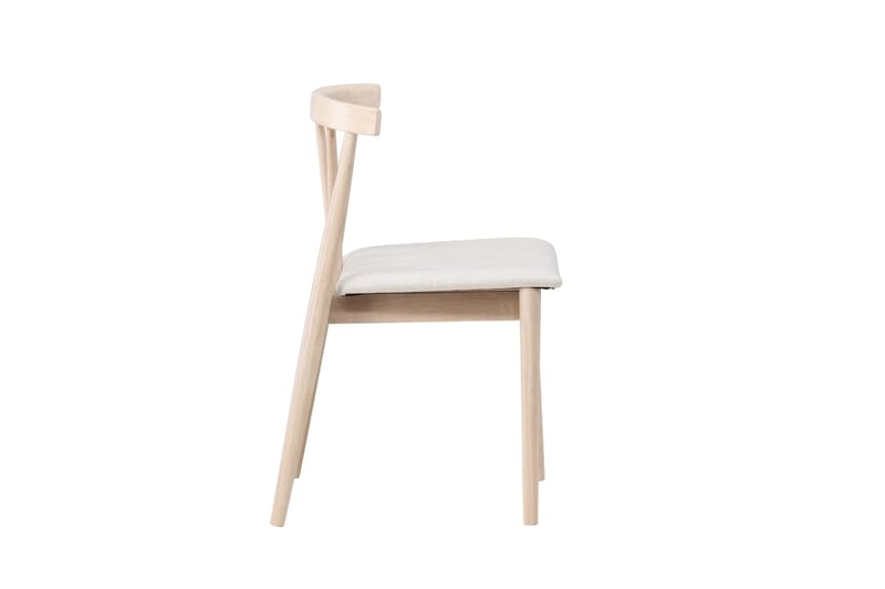 Matstol utan armstöd Peach Flora Dining Chair - Whitewash Legs / Beige Fabric Whitewash - Products - Möbler - Fåtölj & stolar - Matstol & köksstol