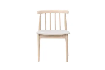 Matstol utan armstöd Peach Flora Dining Chair - Whitewash Legs / Beige Fabric Whitewash - Products - Möbler - Fåtölj & stolar - Matstol & köksstol