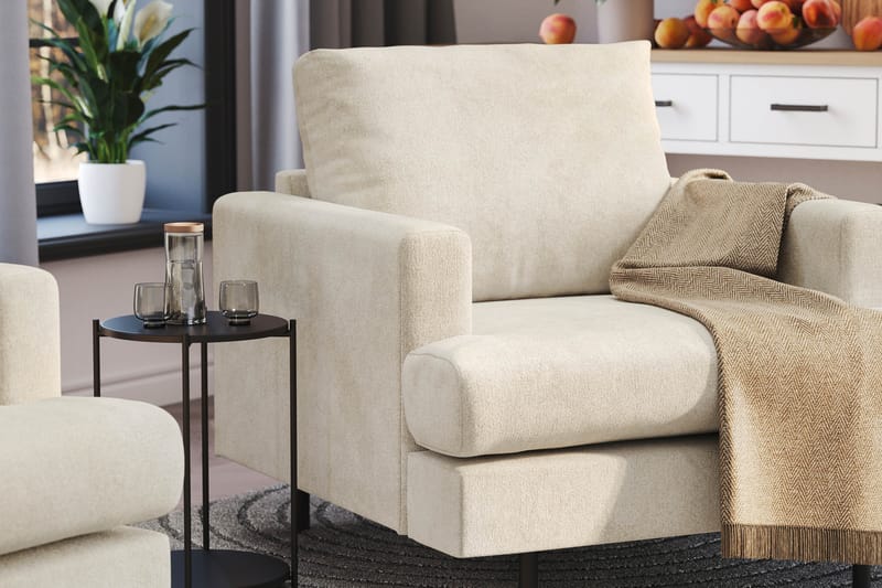 Menard Compact Fåtölj - Vit - Products - Möbler - Fåtölj & stolar - Fåtölj