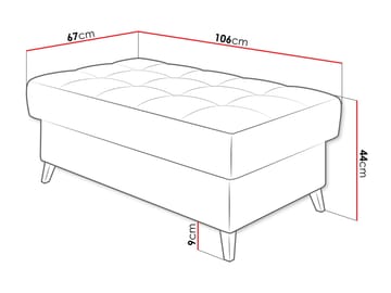 Amshyttan Fotpall 106 cm - Rosa - Products - Möbler - Fåtölj & stolar - Pall & puff - Fotpallar