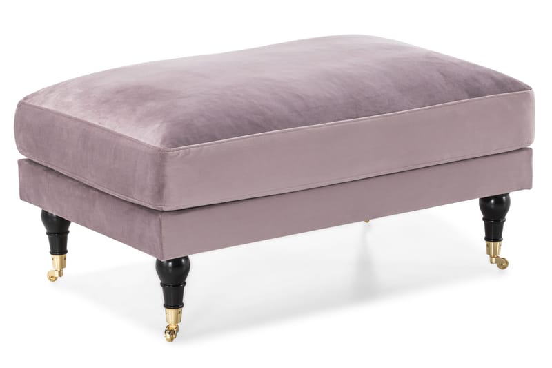Andrew Fotpall Sammet - Lila/Mässing - Products - Möbler - Fåtölj & stolar - Pall & puff - Fotpallar