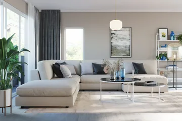 Arken Fotpall - Beige - Products - Möbler - Fåtölj & stolar - Pall & puff - Fotpallar