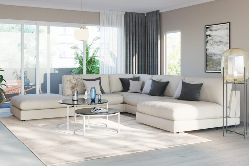 Arken Fotpall - Beige - Products - Möbler - Fåtölj & stolar - Pall & puff - Fotpallar