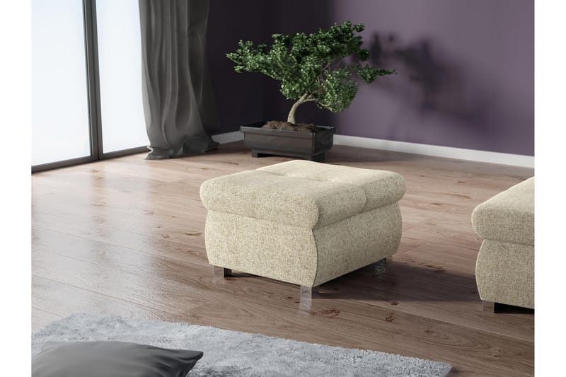 Cerys Fotpall 60 cm - Beige - Products - Möbler - Fåtölj & stolar - Pall & puff - Fotpallar
