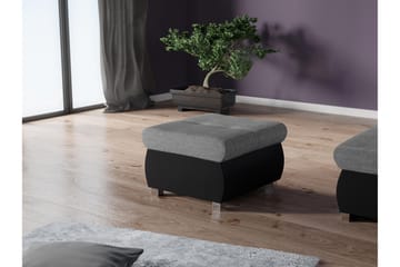 Cerys Fotpall 60 cm - Ljusgrå/Svart - Products - Möbler - Fåtölj & stolar - Pall & puff - Fotpallar