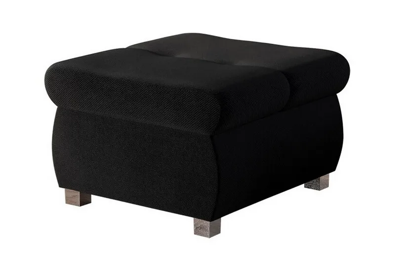 Cerys Fotpall 60 cm, Svart