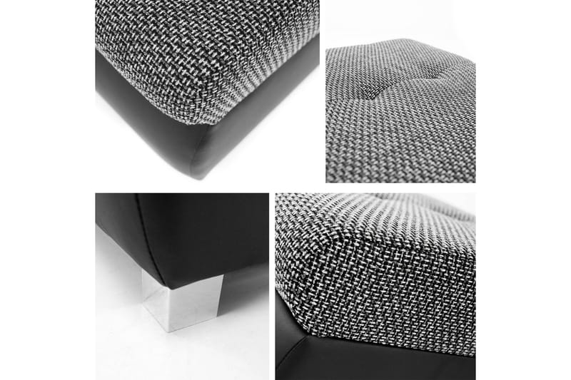 Cerys Fotpall 60 cm - Vit/Ljusgrå - Products - Möbler - Fåtölj & stolar - Pall & puff - Fotpallar