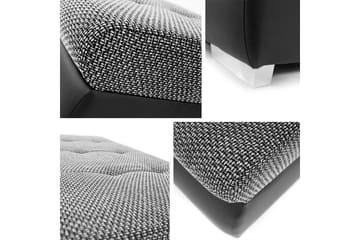 Cerys Fotpall 60 cm - Vit/Mörkgrå - Products - Möbler - Fåtölj & stolar - Pall & puff - Fotpallar