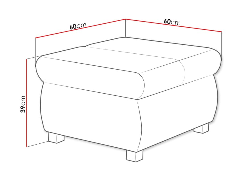 Cillo Fotpall 60 cm - Products - Möbler - Fåtölj & stolar - Pall & puff - Sittpuff